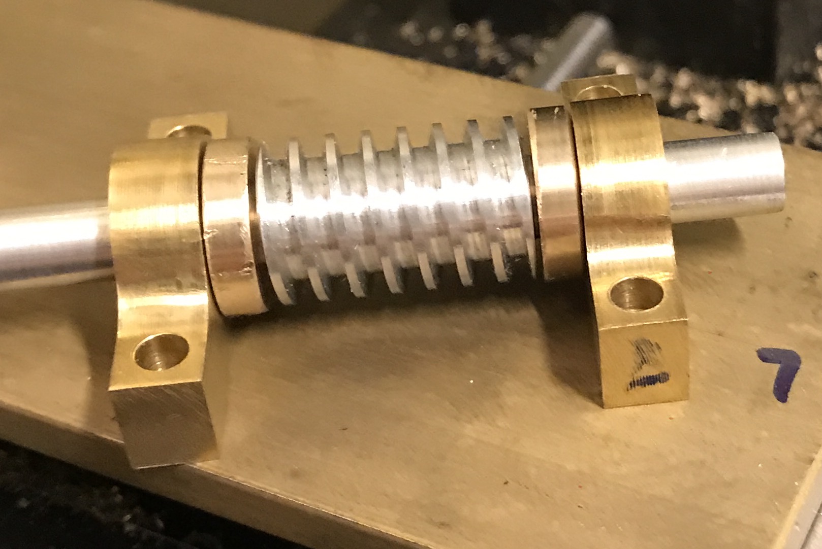 Worm spacers on worm shaft